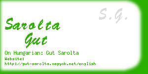 sarolta gut business card